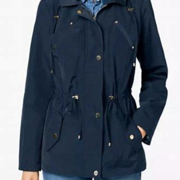 NWT Charter Club Water-Resistant Hooded Anorak Jacket - Navy - Picture 1 of 8